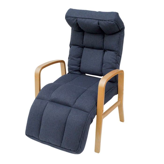 腰楽脚楽リラックスチェア 幅910mm×奥行535mm×高さ380mm ネイビー