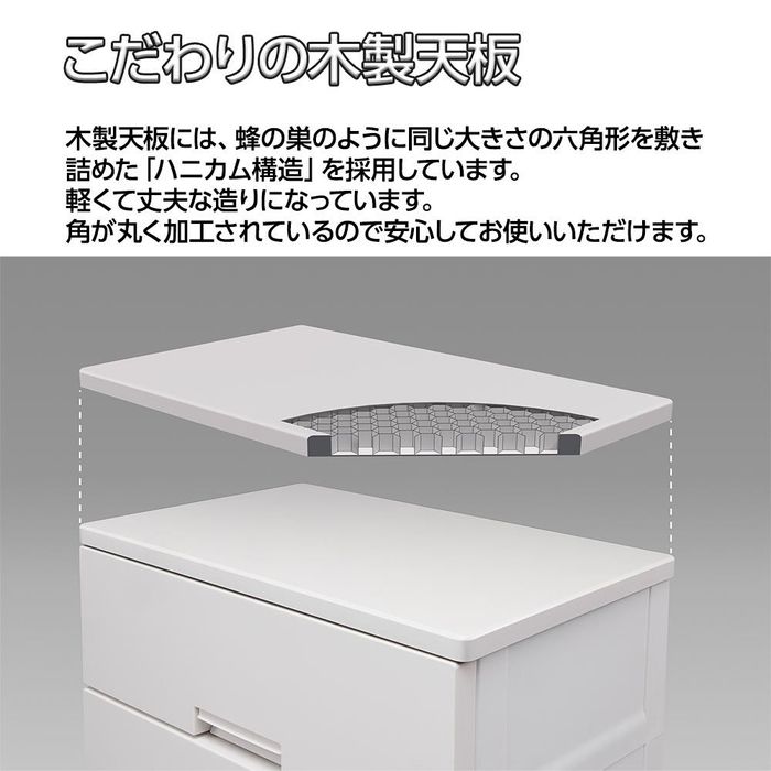 フィッツチェスト４段　幅65×奥41×高85cm　６５０４　ホワイト 4段　幅65cm ホワイト ビバホーム_2
