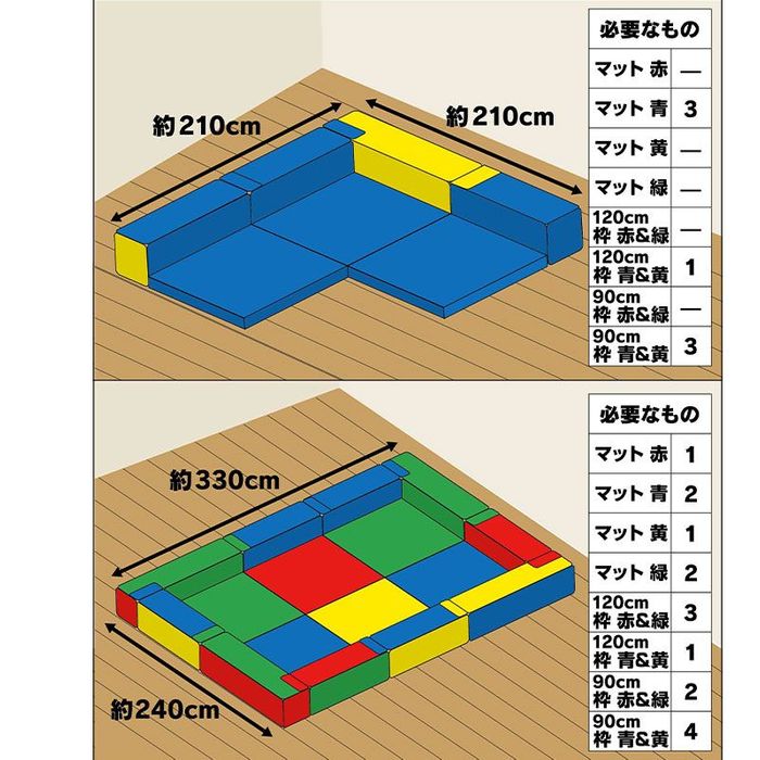 キッズルームマット 約90×90×5cm 約90×90×5cm レッド ビバホーム 