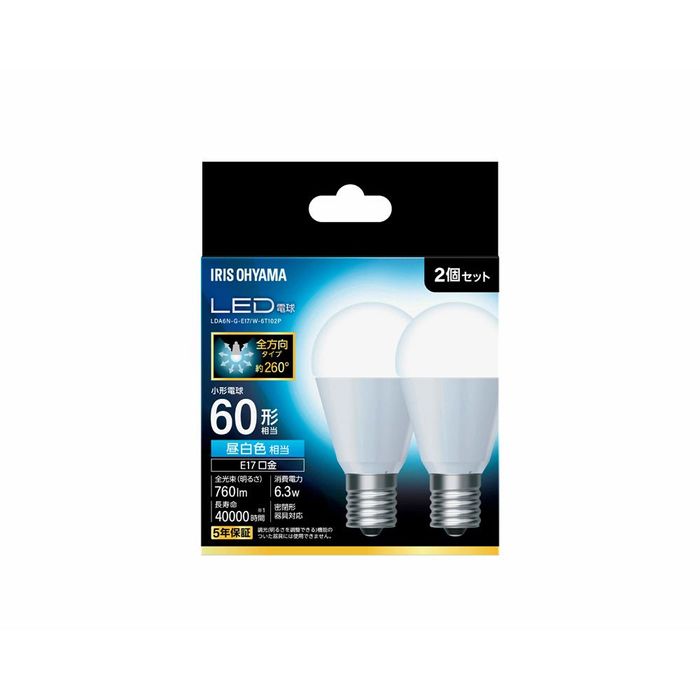 �y2����zLED�d�� E17 �S���� �����F 60�` LDA6N-G-E17/W-6T102P 60�`-E17 �����F �r�o�z�[��