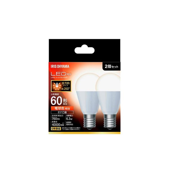�y2����z�A�C���X�I�[���} LED�d�� E17 �S���� �d���F 60�` LDA6L-G-E17/W-6T102P 60�`-E17 �d���F �r�o�z�[��