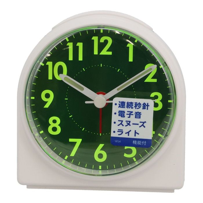 ウィザ WIZ'A コンパクトなアナログ目覚まし時計 WIZA-T048 ホワイト
