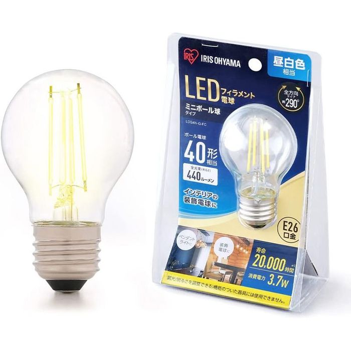 ＬＥＤミニボール球40Ｗ相当Ｅ26昼白色 E26 40Ｗ形 その他カラー１ ビバホーム | 