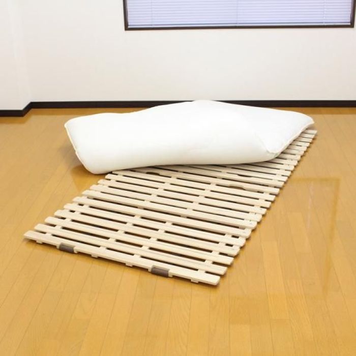 通気性の良い桐すのこベッド 2つ折れ シングル 幅1000×奥行2000 天然木