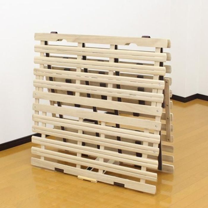 通気性の良い桐すのこベッド 2つ折れ シングル 幅1000×奥行2000 天然木