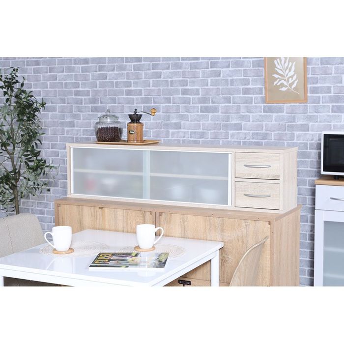 ♡ カウンター上収納ラック 幅120cm オーク [5120] ♡ カウンター上