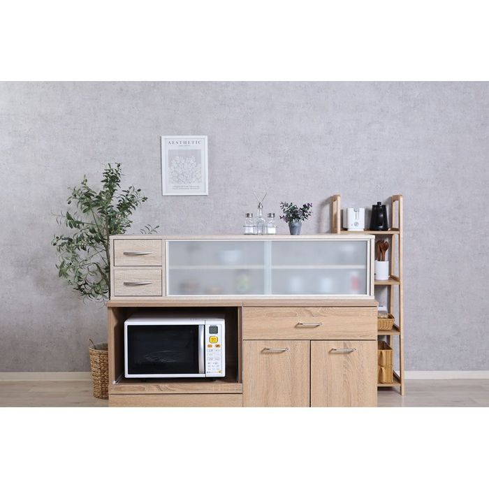 不二貿易（Fuji Boeki） カウンター上収納ラック 120幅 オーク