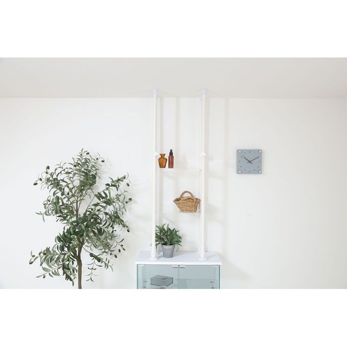 不二貿易 上置き突っ張りシェルフ BAAL WH【メーカー直送・代引  