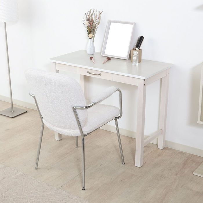 不二貿易 ダイニングチェア ルル WH【メーカー直送・代引不可】 幅  