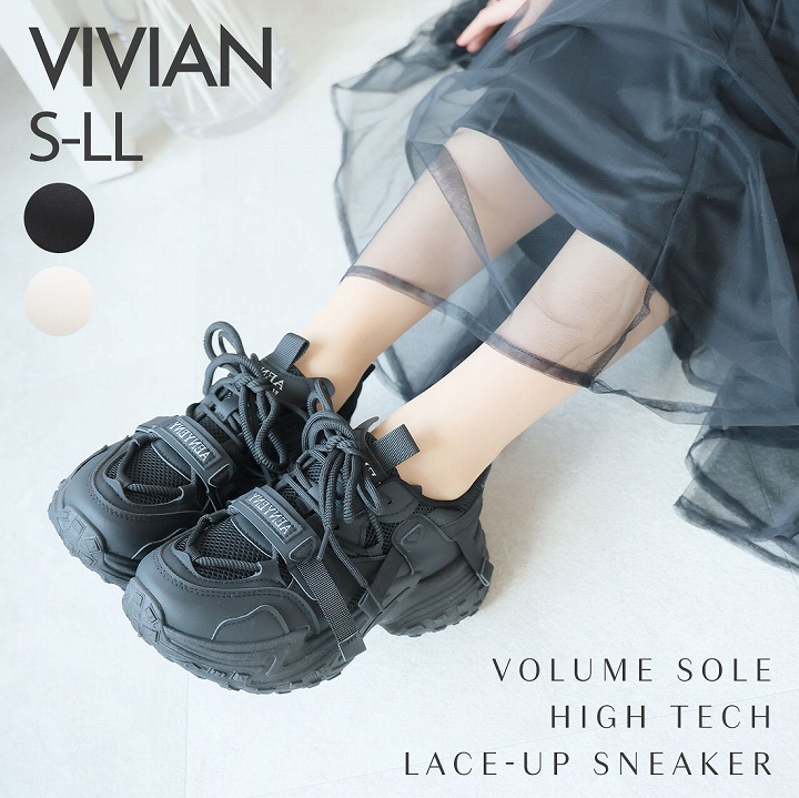 VIVIAN スニーカー レディース 厚底スニーカー 厚底 ボリューム
