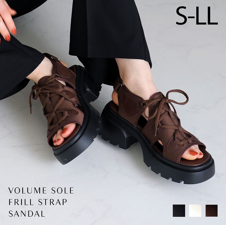 スポーツサンダル ブラック 厚底 セール】厚底スポーツサンダル（サンダル）｜Lace Ladies