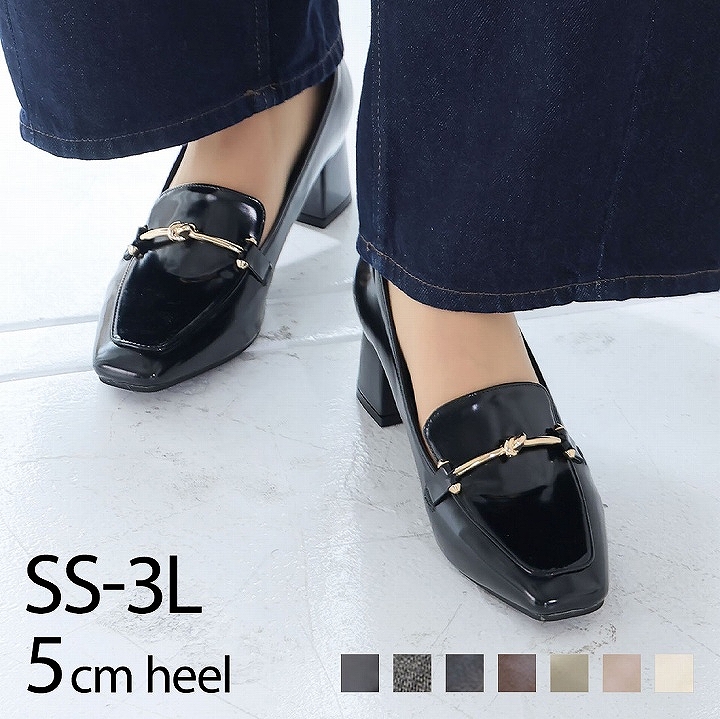 【極美品】イング 本革 コインローファー【23】黒 パンプス 160-31530.jpg