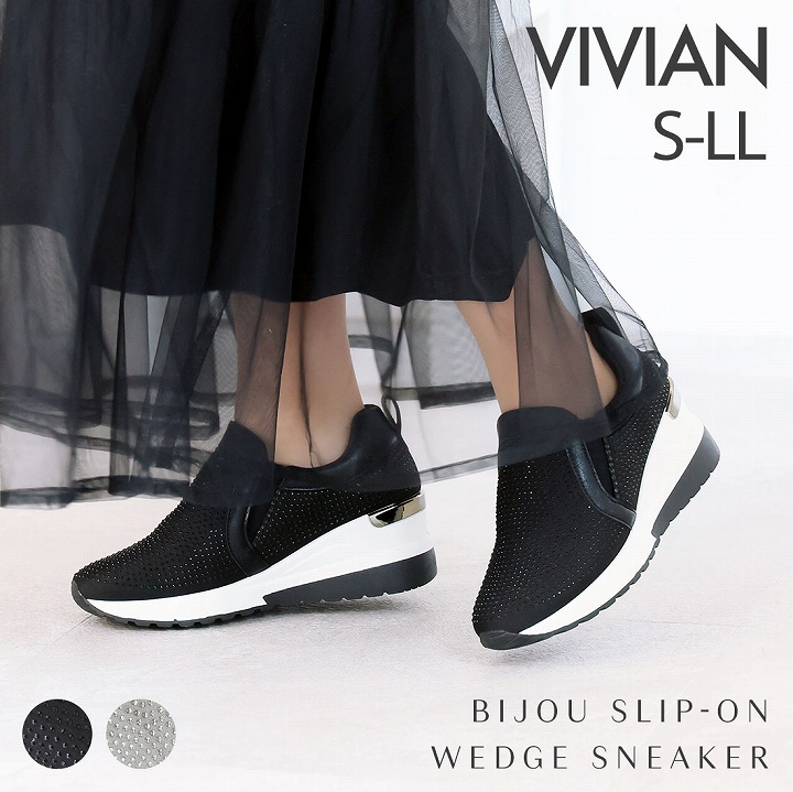 VIVIAN スニーカー レディース 厚底スニーカー スリッポン