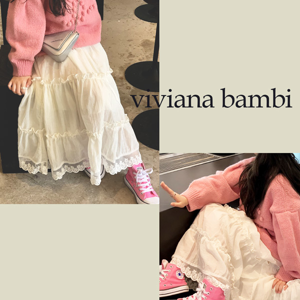 子供服 フリルレース ロングスカート レーススカート ボトムス 100 110