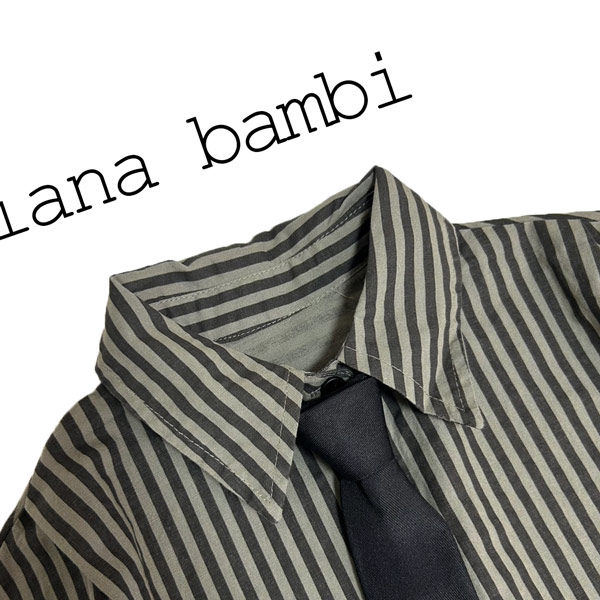 子供服 ストライプシャツ ブラウス 入学式 卒業式 ネクタイ付き