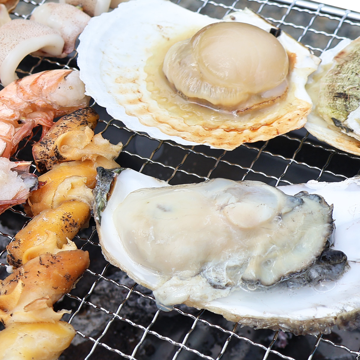 海鮮BBQ 牡蠣 帆立 つぶ貝