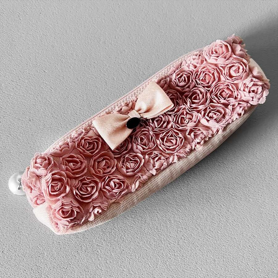 LA LUICE（ラ ルイス） 5色展開 ミニローズペンケース 筆箱 薔薇