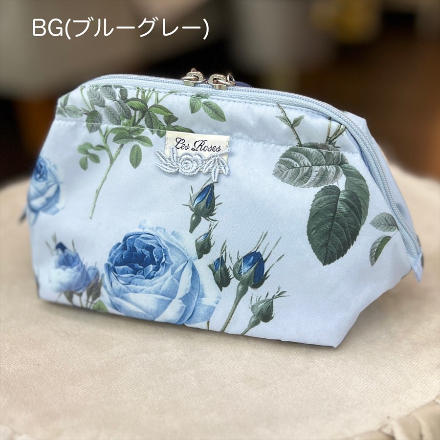 LA LUICE（ラ ルイス） ルドゥーテ 田園柄 ワイヤーポーチ ブルー