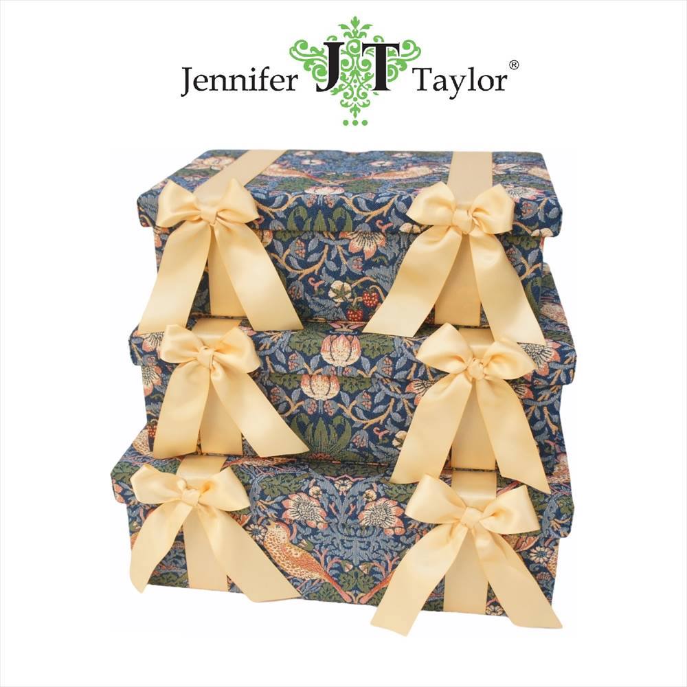 ジェニファーテイラー ボックス 3ヶセット いちご泥棒 小物入れ 収納