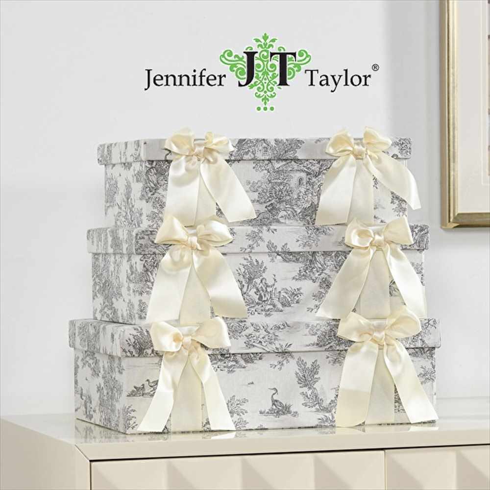 ジェニファーテイラー トワルドジュイ柄 3段収納ボックス ジェニファーテイラー ボックス 3個セット トワルドジュイ Jennifer