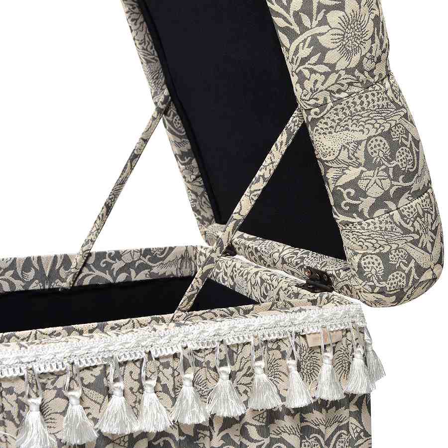 ジェニファーテイラー 収納スツール いちご泥棒グレー Jennifer Taylor