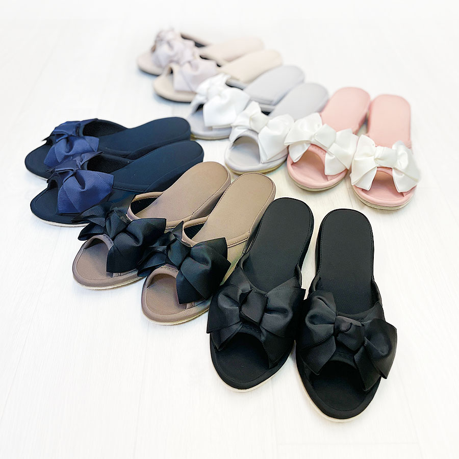 リボンスリッパ4cmヒール