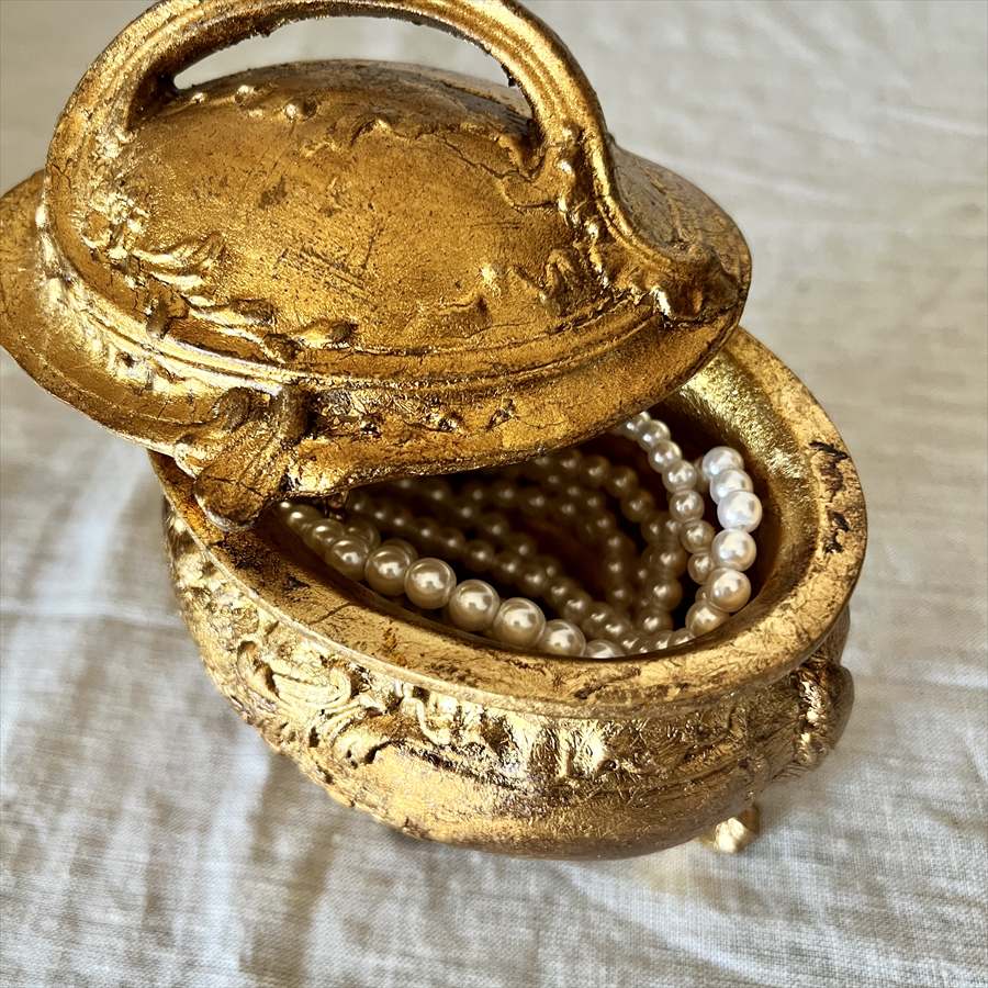 半額セール！3850円→1925円】 小物入れ ゴールド ロココ アンティーク