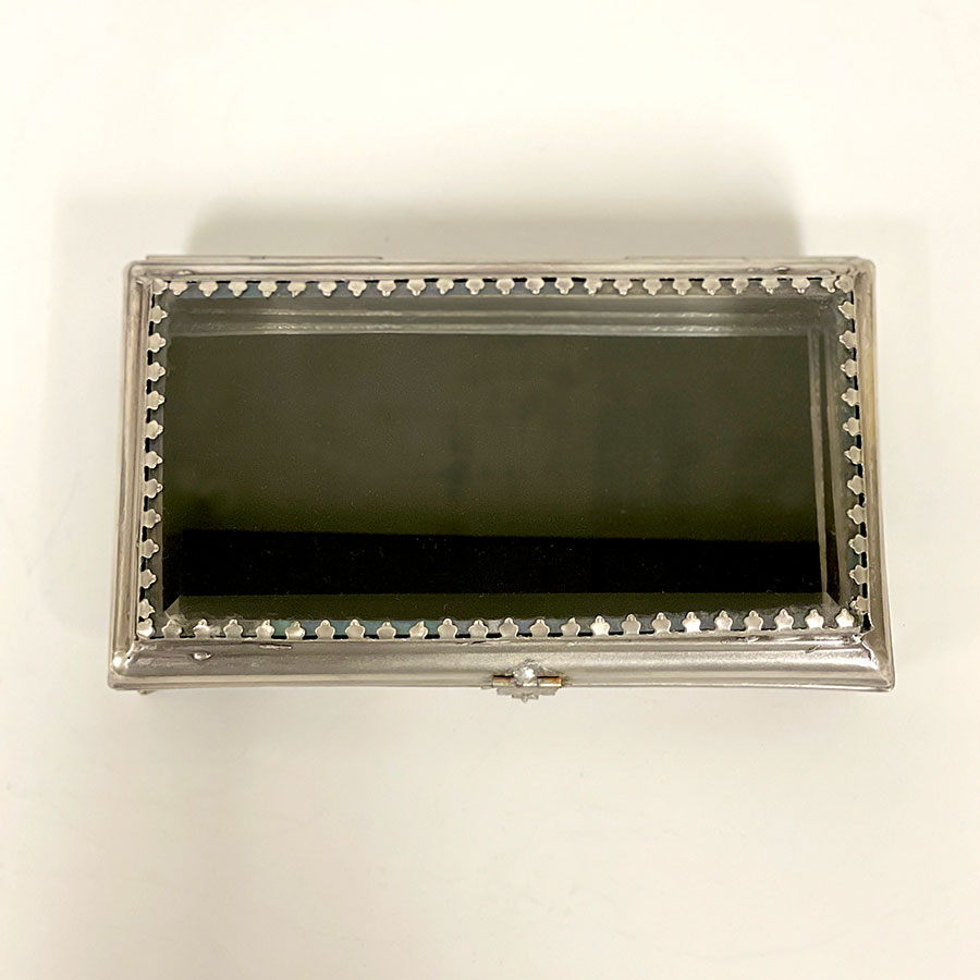 小物入れ シルバー ゴールド 真鍮×ガラス インテリア雑貨 アンティーク