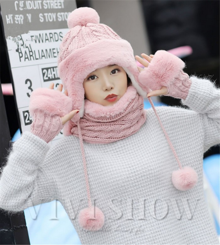 レディース マフラー 帽子 手袋 3点セット 女性 防寒対策 お得防寒