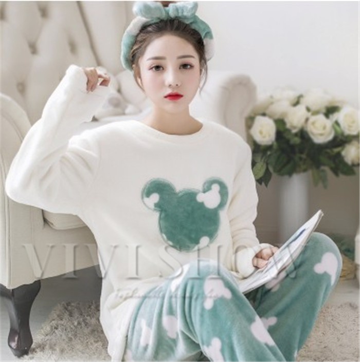 パジャマ ふわもこ ルームウェア レディース 秋冬 長袖 コーラル