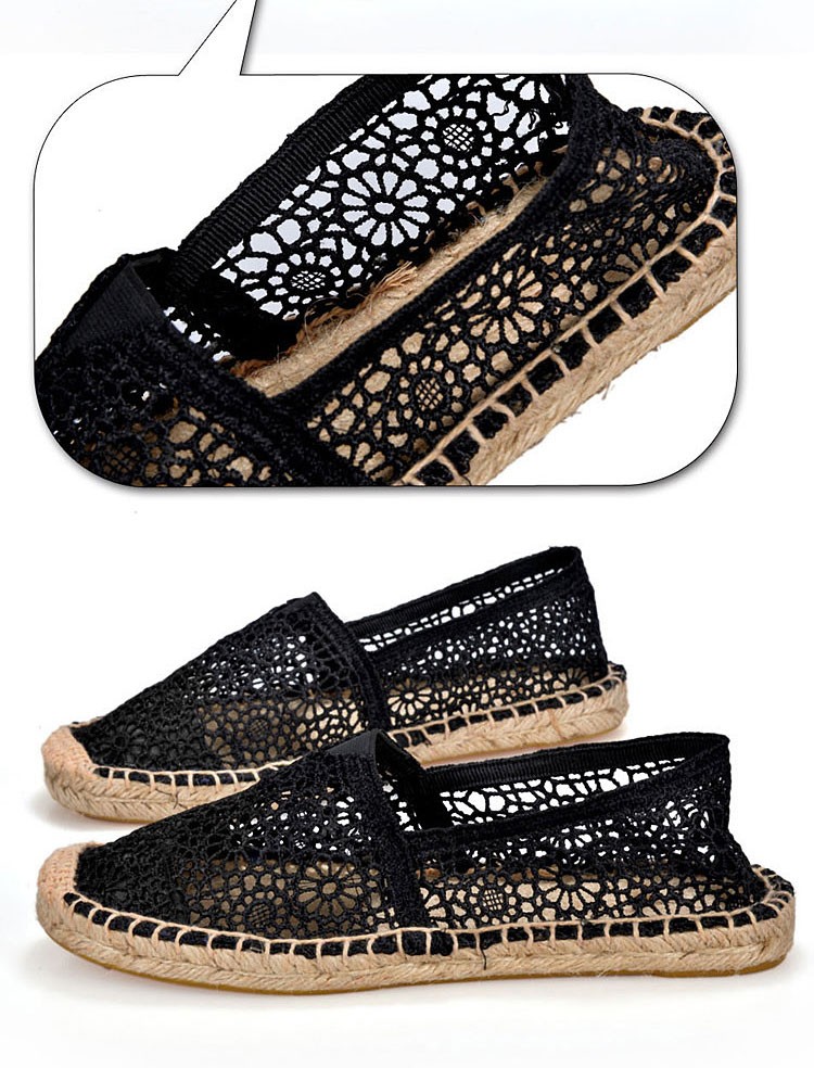 PAZZION【日本未上陸】本革☆レース エスパドリーユ 上品 快適 PAZZION【日本未上陸】本革☆レース エスパドリーユ 上品 快適