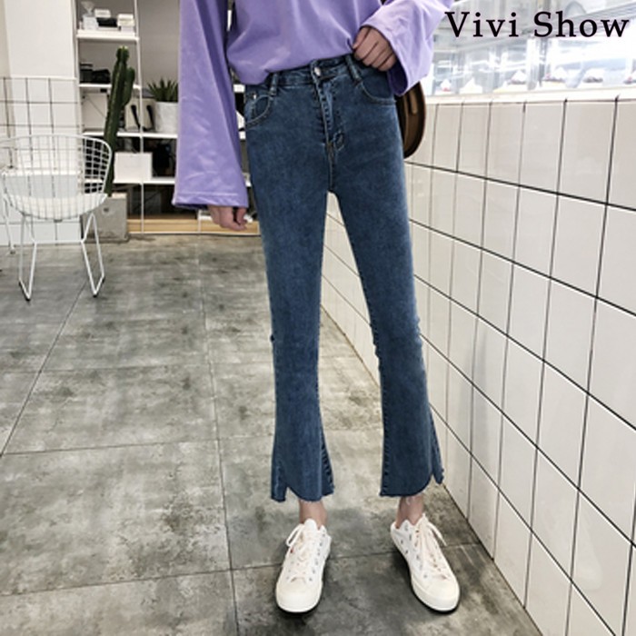 レディース デニム ラッパ フレアパンツ ジーンズ ベルボトム ボトムス