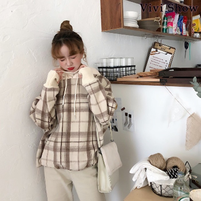 裏起毛パーカー レディース パーカ オシャレ 2色 チェック柄 一枚で