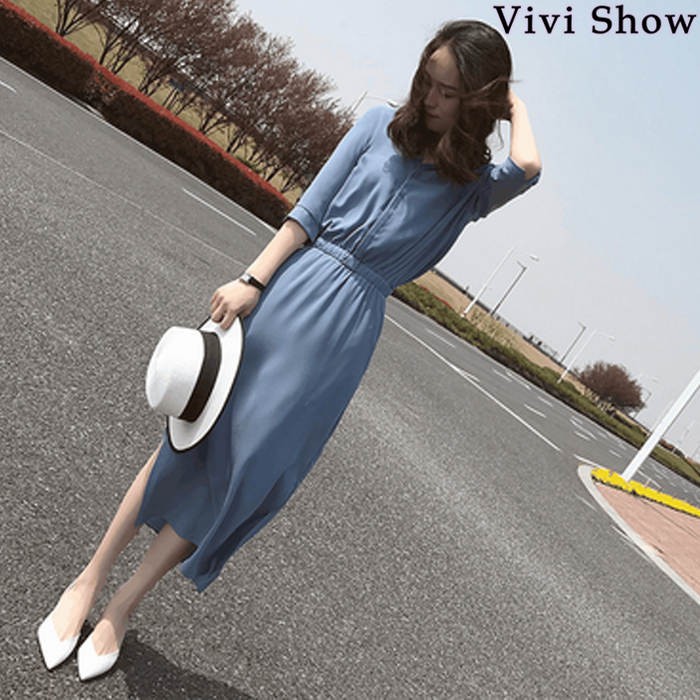 ワンピース ロング シャツワンピース レディース 体型カバー 黒 マキシ