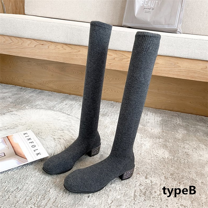 ニーハイブーツ ロングブーツ レディースロング丈 ストレッチ ソックス