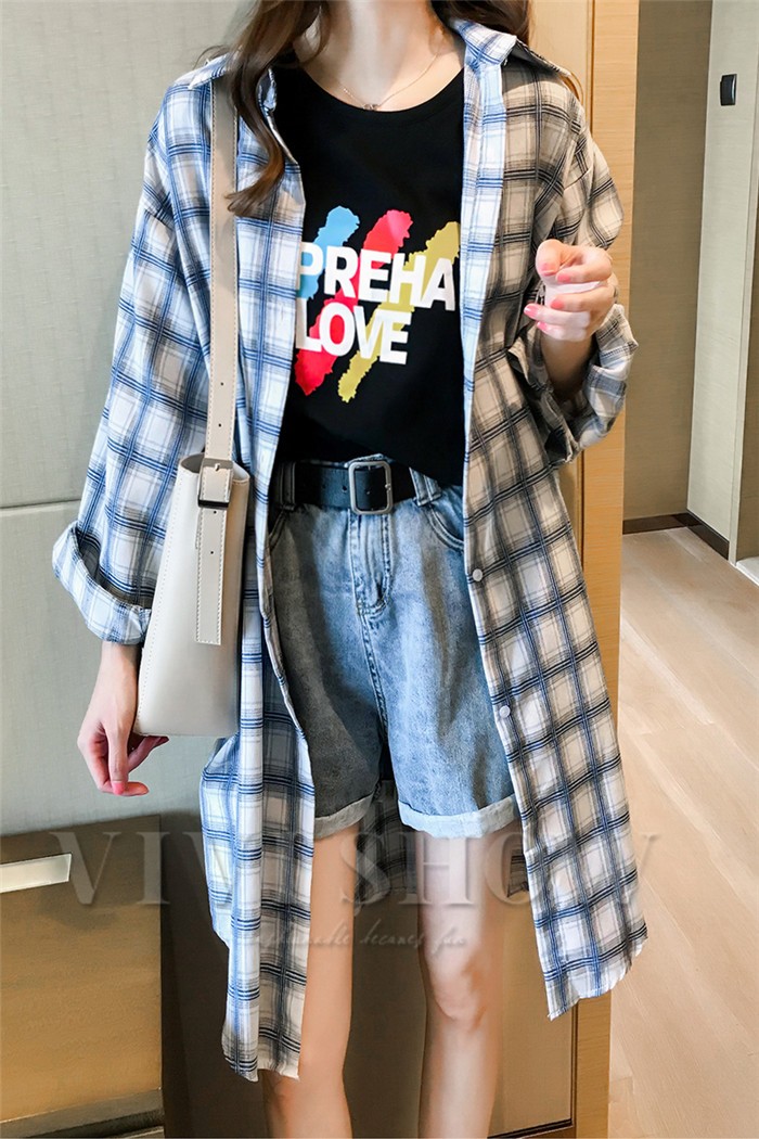 カジュアル  チェック シャツ コンビ ワンピース CLASSY．コラボ】ビスチェコンビ シャツワンピース
