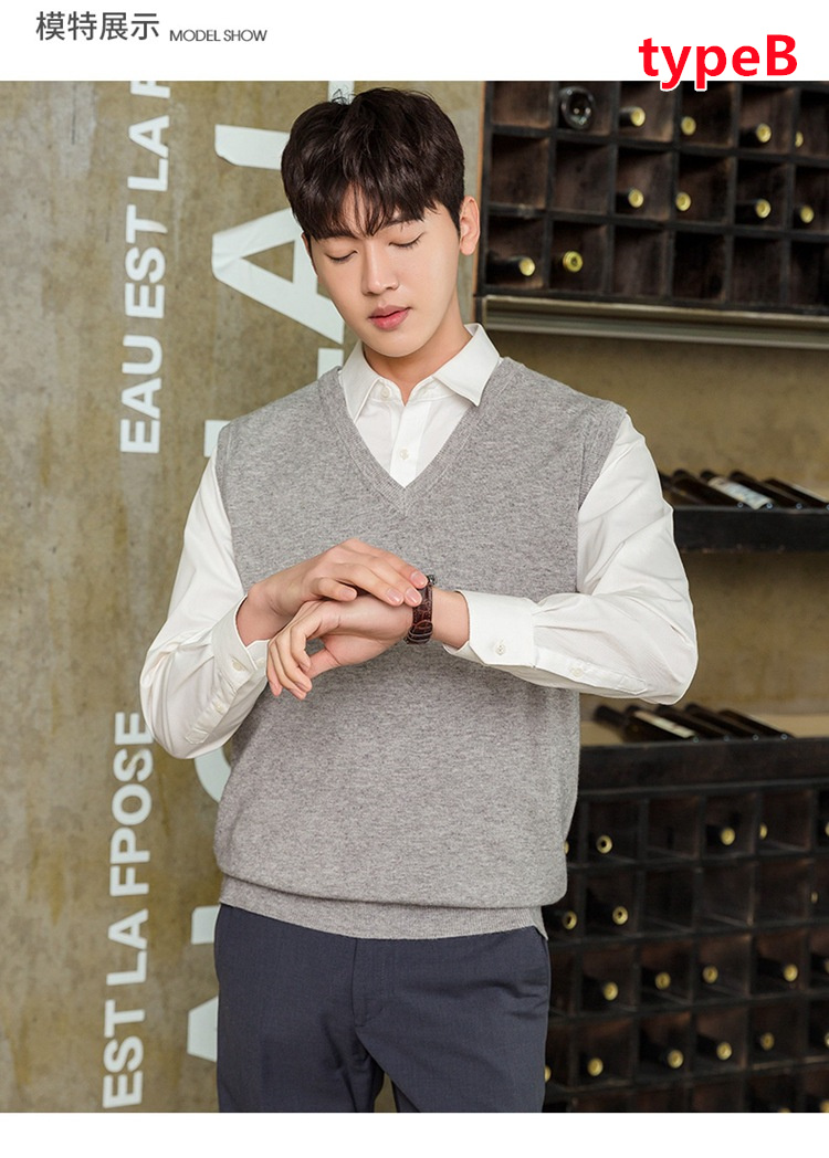 ニットベスト メンズ クルーネック クルーネックニットベスト 無地