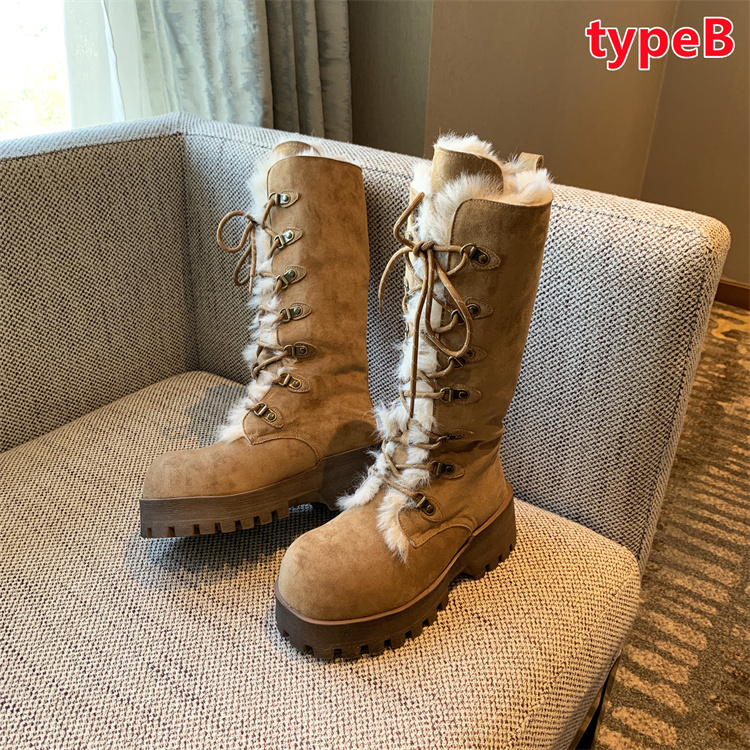 裏ボアロングブーツ レディース ムートンブーツ スエード調 ローヒール