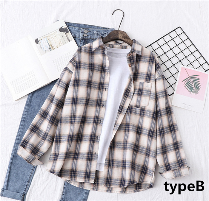 レディース シャツ チェック ブラウス チェックシャツ ネルシャツ