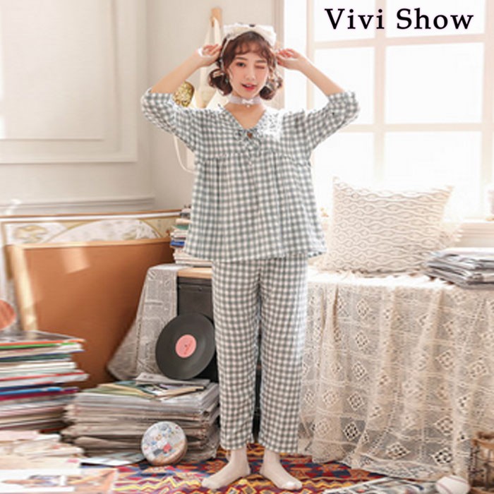 VIP特価♪関送込★HANRO★控えめなレースが素敵な夏用パジャマ VIP特価♪関送込☆HANRO☆控えめなレースが素敵な夏用パジャマ
