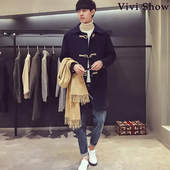 ダッフルコート メンズ メルトン ロングコート vivishow