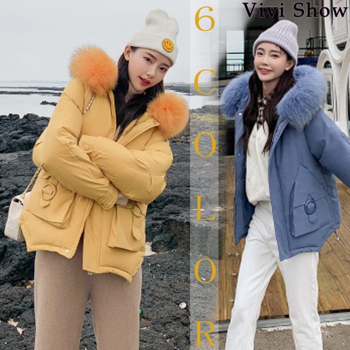 ダウンジャケット レディース 中綿ジャケット 長袖 フード付き ファー