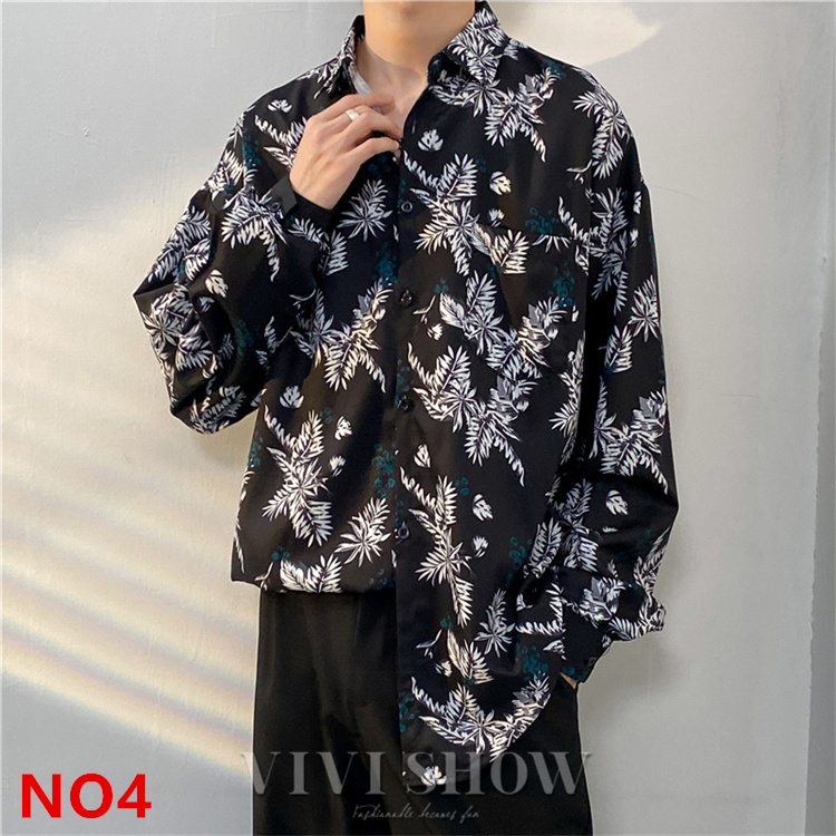 BIGBANG 服 Gドラゴン 着用 ビッグバン 花柄 カジュアル 長袖シャツ プリント メンズ レディース GD トップス｜vivishow777｜04