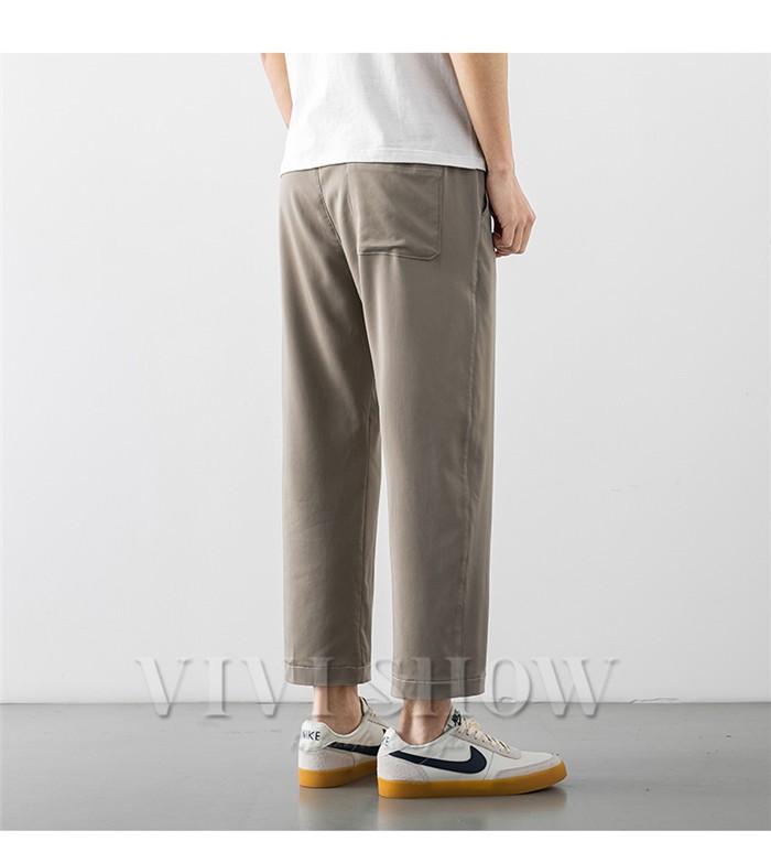 ストレートパンツ メンズ カジュアル 万能アイテム 9分裾パンツ