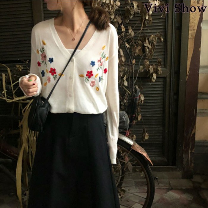 vivienne tam 花刺繍 ニットトップス 半袖 薄手 ダークグリーン vivienne tam 花刺繍 ニットトップス 半袖 薄手 ダークグリーン