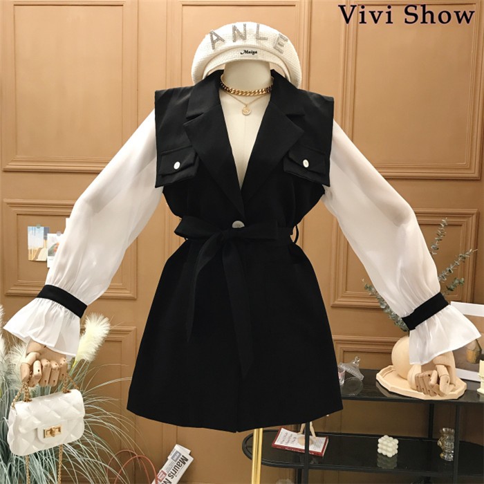 ジャケット レディース 透け感 シフォン袖 オシャレ アウター