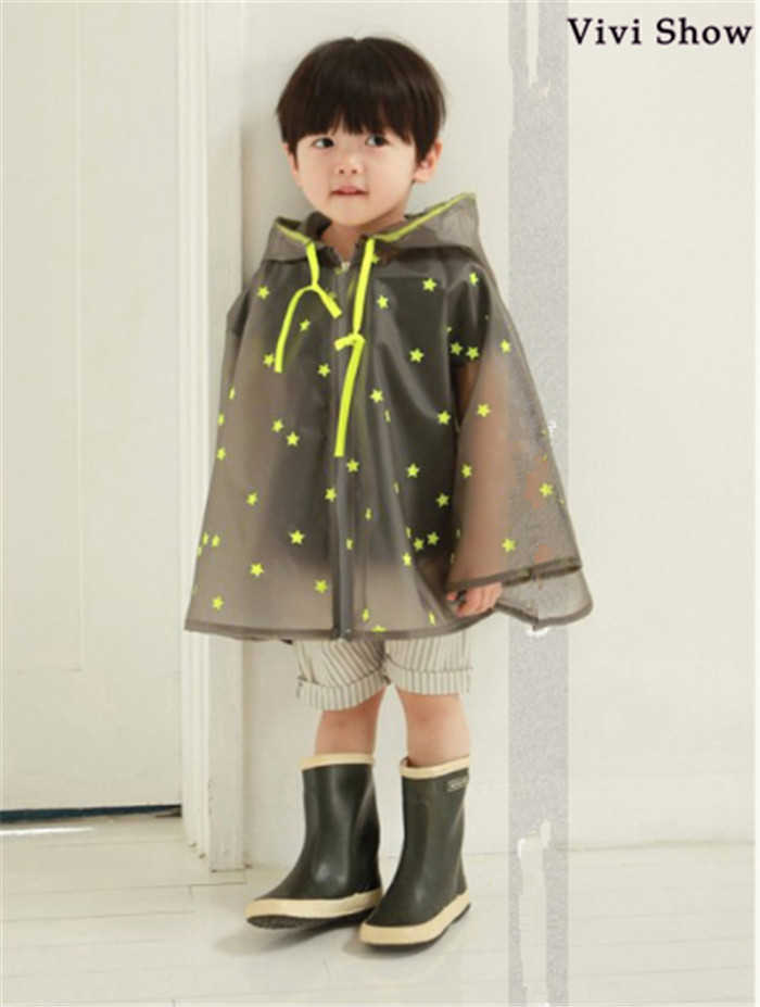 レインコート キッズ シースルー 子供用 ドット 雨具 撥水 レイン