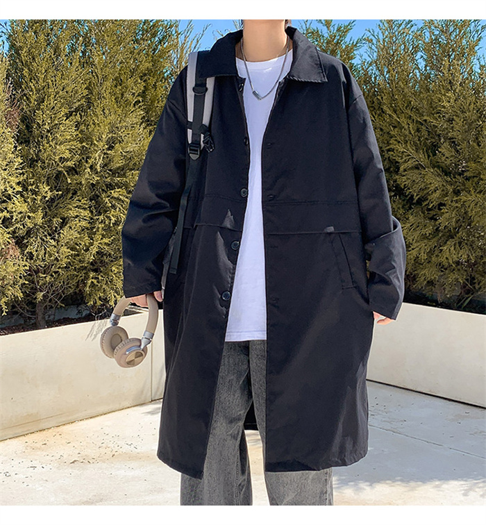 メンズ ロングコート ジャケット 上着 ステンカラー トレンド カジュアル 秋冬 ファッション