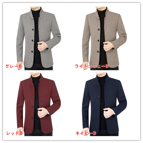 ジャケット メンズ アウター コート ショート丈 モノトーン