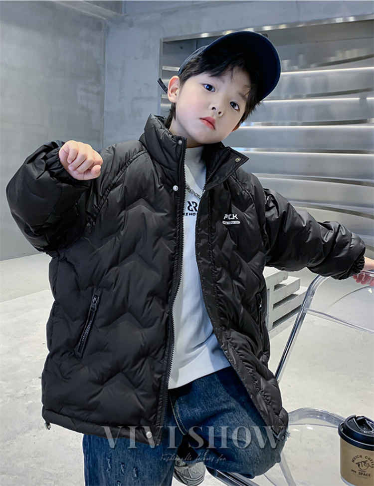 子供服 男の子 ダウンジャケット キッズ ダウンコート 子ども アウター ショート丈 オーバーコート防寒防風 スタンドカラー 男女兼用 可愛い |  | 02